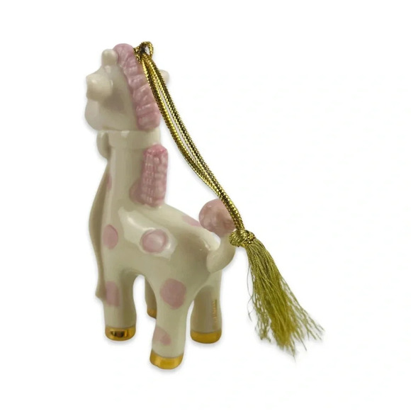 Lenox 2012 Christmas Ornament Baby's 1st Christmas  Pink Giraffe Porcelain - Picture 3 of 3